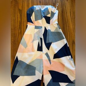 Colorful strapless jumpsuit